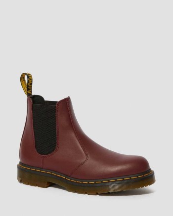Dr Martens 2976 Slip Resistant Leather Chelsea Cizmy Damske Ruzove Červené | 2849-BOKGN